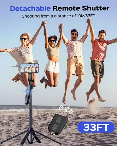 Miniatura 4 de NEMOVA Trípode de seguimiento facial automático de 68 pulgadas para iPhone, trípode de teléfono con rotación de 360° con control remoto inalámbrico