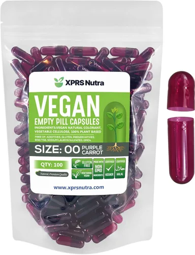 Miniatura 32 de XPRS Nutra Cápsulas vacías de tamaño 00 – 100 cápsulas veganas vacías – Pastillas vacías vegetarianas – Relleno de cápsulas vegetales DIY