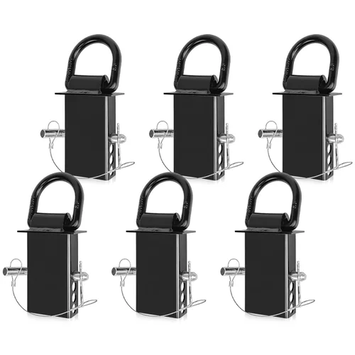 Miniatura 8 de Anillo en D de bolsa de estaca ajustable para remolque de alta resistencia de 5/8" con cordón antipérdida 4 agujeros ajustables 18,000 libras