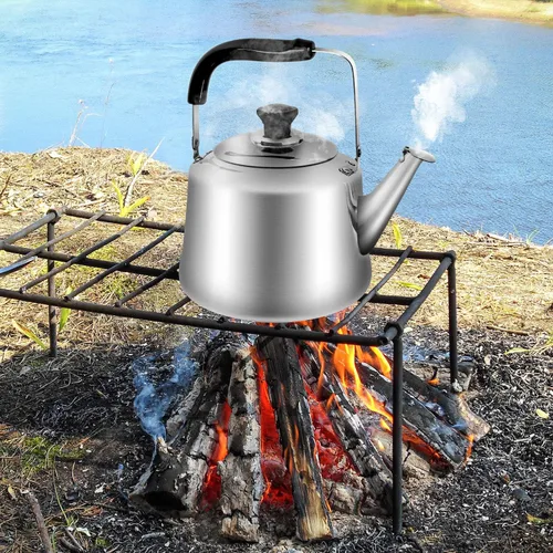 Miniatura 5 de Odoland Juego de tetera de 3.8 cuartos de galón con 4 tazas, hervidor de agua de acero inoxidable duradero para estufa, uso familiar y cocina