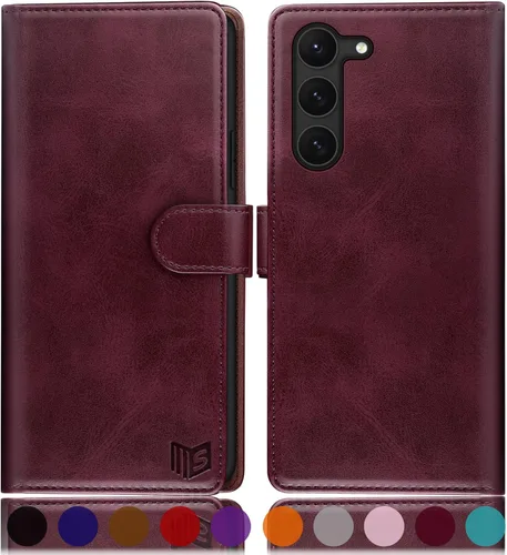 Miniatura 19 de SUANPOT para Samsung Galaxy S23 +/ Plus Funda tipo cartera con bloqueo RFID, soporte para tarjetas de crédito, funda protectora de libro tipo Flip