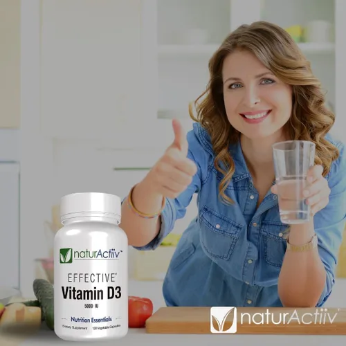 Miniatura 6 de Microcápsulas orgánicas de vitamina D3 de 5000 UI – Suplemento VIT D de alta resistencia para mujeres/hombres – Absorción rápida, aumenta