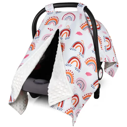 Miniatura 10 de Funda para Asiento de Coche Rquite para Bebé, Fundas para Asiento de Coche para Niña, Funda para Asiento de Coche Infantil de Minky para Invierno