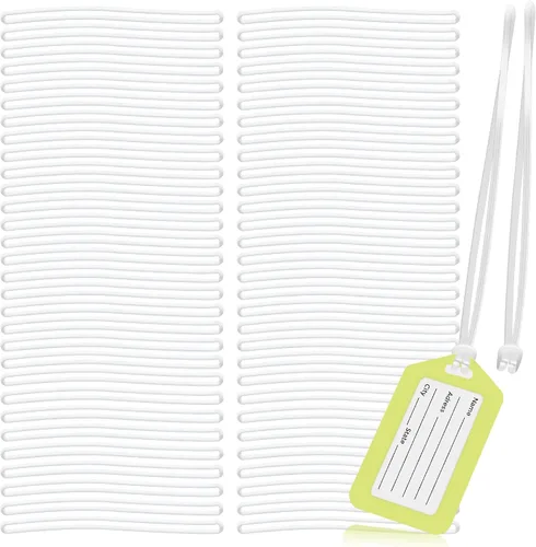 200 correas de plástico transparente Amersumer de 6 pulgadas para etiquetas de bolso.