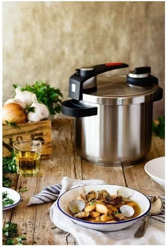 Miniatura 5 de BRA Tekna - Olla rápida a presión, acero inoxidable, gris, 8.7 in