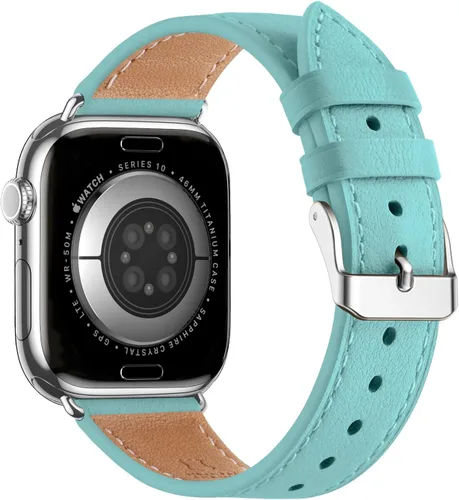 Miniatura 25 de Bestig - Correa compatible para Apple Watch de 38mm, 40mm, correa de repuesto de cuero genuino para iWatch Series 6, SE, 5, 4, 3, 2, 1, Sports &