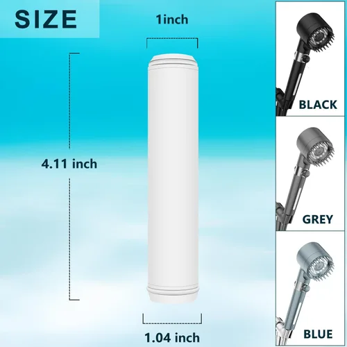 Miniatura 7 de Filtro de agua de repuesto para cabezal de ducha de mano, compatible con PWERAN y sistema de filtro de mano Fitespot, elimina metales pesados