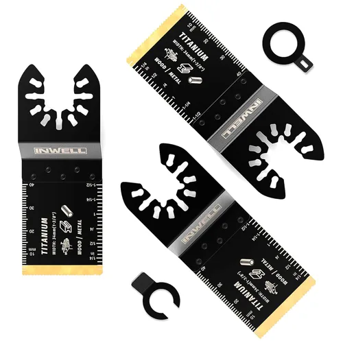 Miniatura 8 de 200 hojas de sierra oscilantes, de acero de alto carbono, multiherramienta de liberación rápida para madera y plástico, compatibles con DeWalt