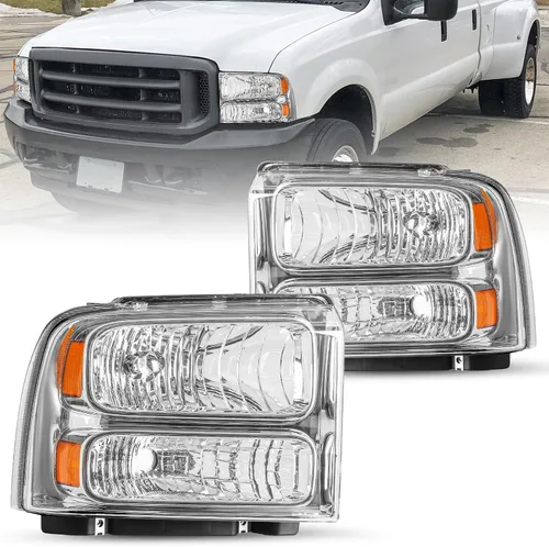 Miniatura 12 de JSBOYAT Juego de faros con bombillas y arnés de reemplazo para Ford F250 F350 F450 F550 Super Duty 99-04 / Ford Excursion 00-04 lado del conductor