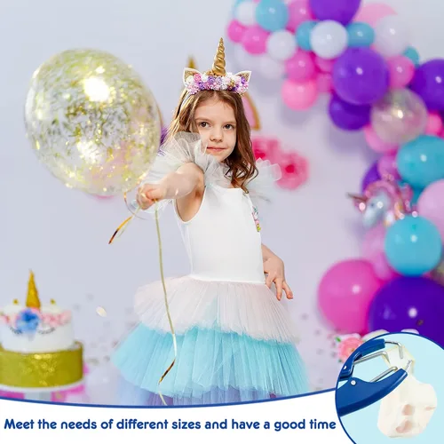 Miniatura 4 de Paquete de 2 herramientas para rellenar globos, alicates expansores de globos con apertura elástica de 4 vías para rellenar pétalos de lentejuelas