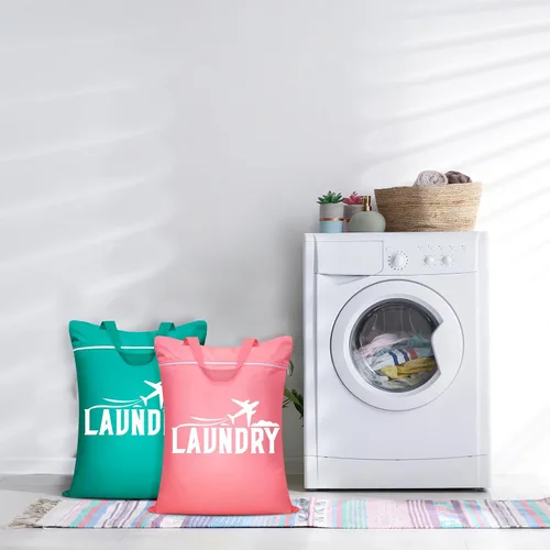 Miniatura 8 de Fiodrimy 2 bolsas grandes de viaje para lavandería, lavables, impermeables, para ropa sucia, trajes de baño, ropa de entrenamiento y gimnasio