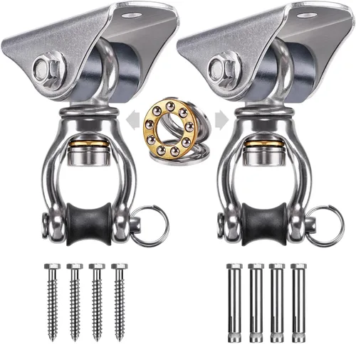 SELEWARE Silent Swing Hanger - Gancho giratorio de alta resistencia, accesorios de montaje para porche, columpio, hamaca, silla, bolsa pesada, C: