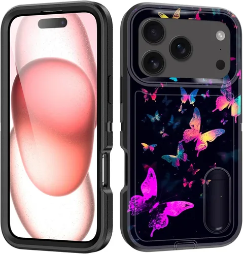 Miniatura 16 de Funda para iPhone Air con soporte integrado, a prueba de golpes, polvo y caídas, 3 capas, grado militar, funda protectora para iPhone Air de 6.5