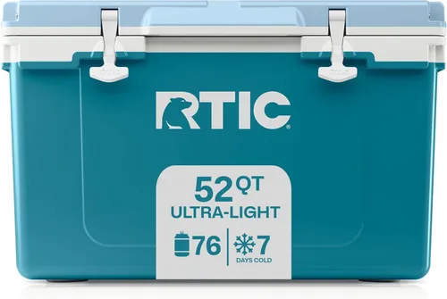 Miniatura 10 de RTIC - Hielera ultraligera de 52 cuartos de galón, con pestillos de goma resistentes, paredes aisladas que mantienen el hielo frío durante días