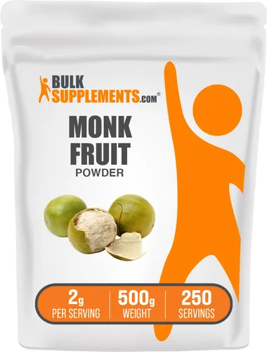 Miniatura 7 de BulkSupplements.com Polvo de fruta del monje - Edulcorante de fruta de monje, sustituto del azúcar para hornear - Puro y sin gluten, 2g por porción