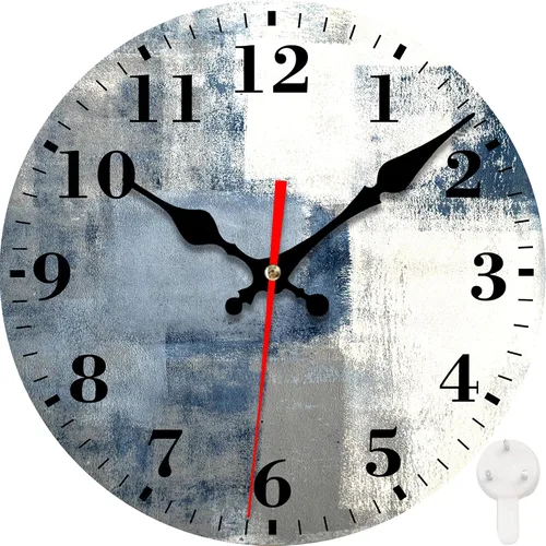 Miniatura 19 de Reloj de pared, astronauta y planetas espaciales, silencioso, sin tictac, funciona con pilas, redondo, decorativo, para interiores y exteriores