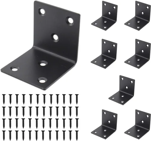 Miniatura 11 de Soporte de esquina de acero inoxidable resistente, soporte de estante en forma de L, soporte de esquina de 90 grados, articulación grande, ángulo