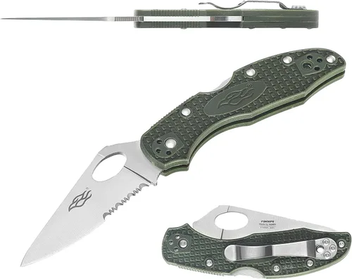 Miniatura 8 de Firebird GANZO F759MS-BK Cuchillo plegable de bolsillo de acero inoxidable 440C Hoja dentada Mango antideslizante con clip Pesca Camping EDC Hoja