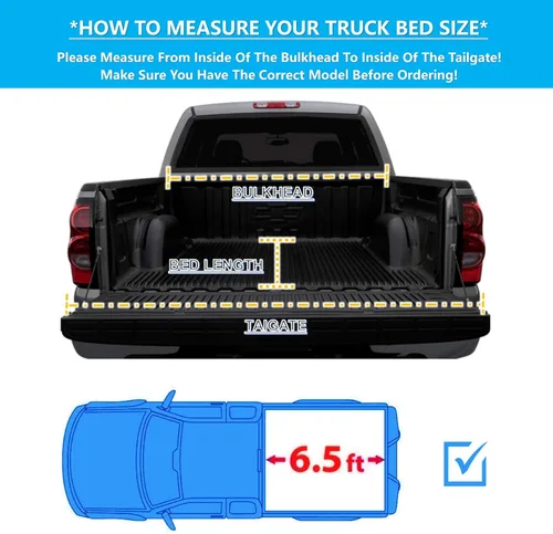 Miniatura 2 de Mamoru - Funda enrollable suave de 6.5' para cama de camioneta, compatible con Chevrolet Silverado y GMC Sierra 1500 2019, 2020, 2021, 2022, 2023