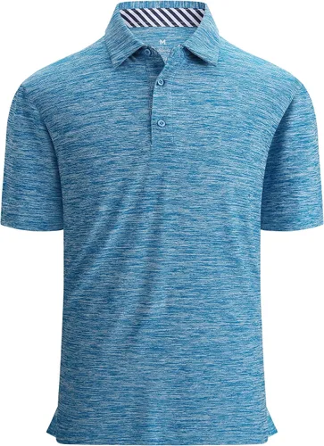 Alex Vando - Camisa de golf para hombre con absorción de humedad, de secado rápido, manga corta, informal, tipo polo