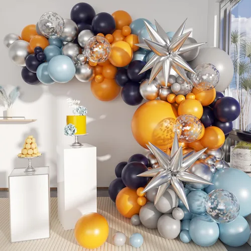 Miniatura 17 de MEBAY Kit de Arco de Guirnalda de Globos Bohemios, 156 Piezas Globos Rosa Empolvado Marrón Pastel Champán Dorado Blanco Metálicos para Boda Baby