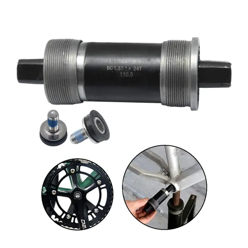 Miniatura 2 de Hoypeyfiy BB-UN26 - Soporte inferior cónico cuadrado de 68 x 123/127 / 4.331 in (negro, 1 unidad) (2.677 x 4.331 in)