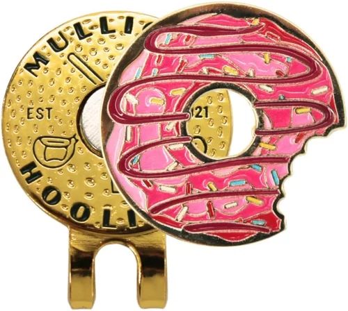 Miniatura 50 de MULLIGAN HOOLIGAN® Marcador de pelota de golf + clip magnético para sombrero Esmalte de alta calidad Regalo divertido para los amantes del golf