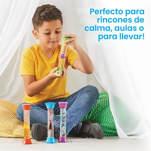 Miniatura 4 de hand2mind - Tubos sensoriales para ansiedad, juguetes sensoriales, juguetes de viaje, juguetes silenciosos para el aula, suministros de esquina