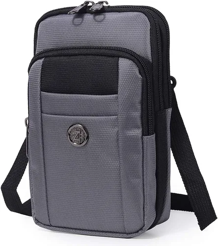Miniatura 12 de Senient Wolf impermeable de nailon multifuncional teléfono Crossbody cintura cartera viaje pasaporte bolsa