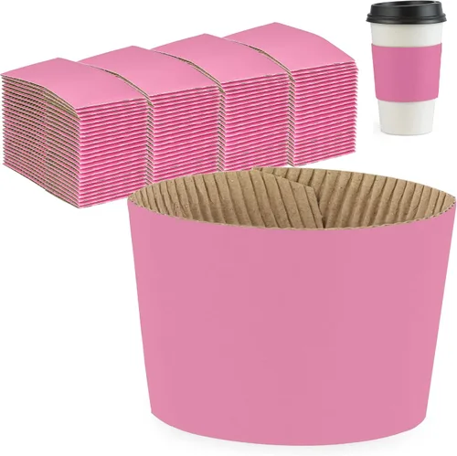 Miniatura 14 de FMP Brands Paquete de 50 fundas de papel de Navidad para tazas de café, fundas desechables de café navideñas para tazas de café desechables de 12