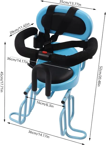 Miniatura 6 de Bicicleta para niños, asiento de bicicleta para niños, asiento de bicicleta para adultos, asiento de seguridad para niños, asiento de bicicleta