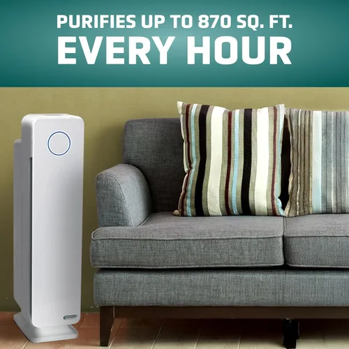 Miniatura 3 de Purificador de aire GermGuardian para el hogar con filtro HEPA puro, para humo de incendios forestales, caspa de mascotas, polen, olores, Blanco