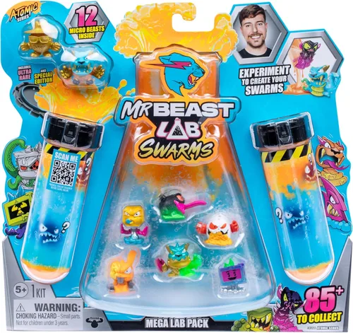 Miniatura 9 de MrBeast Lab Swarms Series 2 Atomic Cash Case - Paquete de 18 figuras coleccionables de Micro Beasts, incluye figuras exclusivas ultra raras