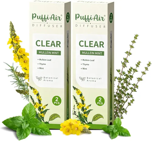 Miniatura 8 de PUFFIAIR Juego de varillas de fragancia botánica, gordolobo a base de plantas, aroma botánico de tomillo y menta, accesorio de fragancia personal