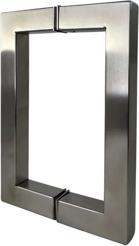 Miniatura 9 de Manija de puerta de ducha – Puertas de cristal de ducha de alta calidad – Manija de puerta de vidrio de acero inoxidable – Diseño duradero y Cromado