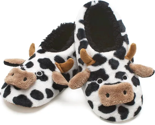 cosyone1997 Lindas pantuflas de animales para niños, niñas y mujeres, calcetines de casa mullidos con suela antideslizante suave, regalos únicos