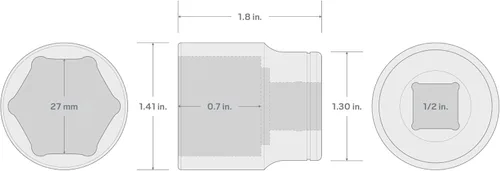 Miniatura 2 de TEKTON - Dado de encastre (pulgada)