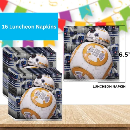 Miniatura 2 de Paquete de vajilla de Star Wars para fiestas, 16 servilletas de almuerzo y 16 bebidas, 8 platos de cena y 8 platos de postre, decoraciones de fiesta