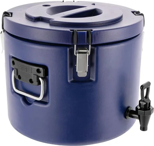 Miniatura 16 de Dispensador de bebidas aislado, dispensador de bebidas calientes de acero inoxidable de 2.11 galones con termómetro, dispensador de bebidas frías