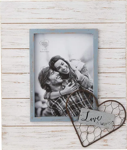 Miniatura 4 de Precious Moments Farmhouse Decor Life is Grand 189908 Marco de fotos de madera/vidrio de 5 x 7 pulgadas