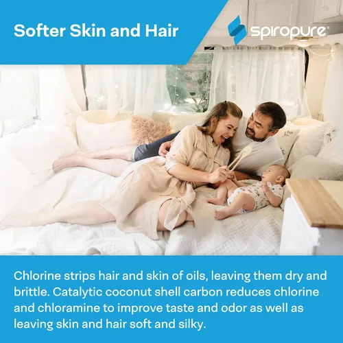Miniatura 8 de SpiroPure Filtro de agua en línea multietapa para vehículos recreativos marinos con protector de manguera flexible - Sedimento, carbón, agua dura