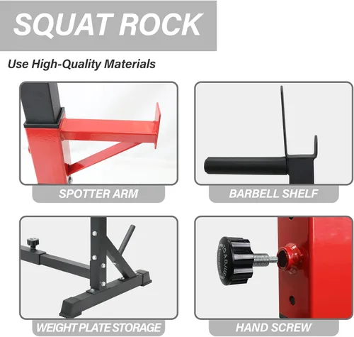 Miniatura 3 de Multi-Function Squat Press Barbell Rack Stand, Height Adjustable Barbell