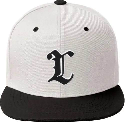 Miniatura 1553 de Daxton Gorra clásica con visera de billete plano con letras del alfabeto inglés antiguo de la A a la Z