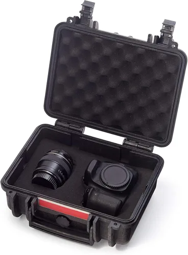 Miniatura 6 de Amazon Basics Estuche rígido para cámara, pequeño, negro, sólido, 12"L x 11"W x 6"H