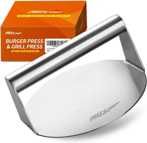 ALLTOP Smash - Prensa para hamburguesas – Grill Essential, de acero inoxidable, antiadherente, para hacer hamburguesas – Máquina para hacer