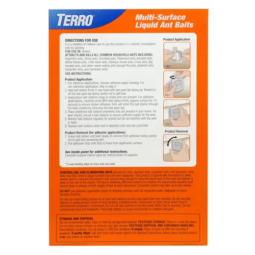Miniatura 12 de TERRO cebos líquidos para hormigas en interiores con tiras adhesivas para cebado discreto - Trampa de hormigas TERRO y estación de cebo - 4
