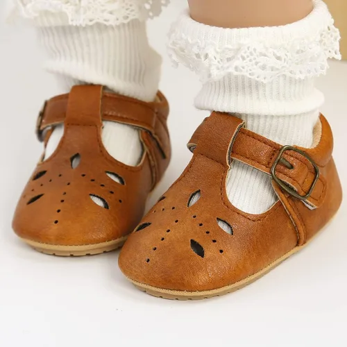 Miniatura 3 de QWZban Zapatos planos Mary Jane para bebés y niñas con Bownot, suela suave, suela suave, piel sintética, recién nacidos, primeros pasos, para fiesta