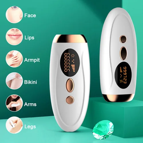 Miniatura 3 de At-Home - Dispositivo de depilación láser IPL para mujeres y hombres, depilación permanente, 999,999 parpadeos, removedor de vello sin dolor