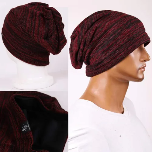 Miniatura 55 de FORBUSITE Gorro de punto largo holgado para hombre para verano e invierno, de gran