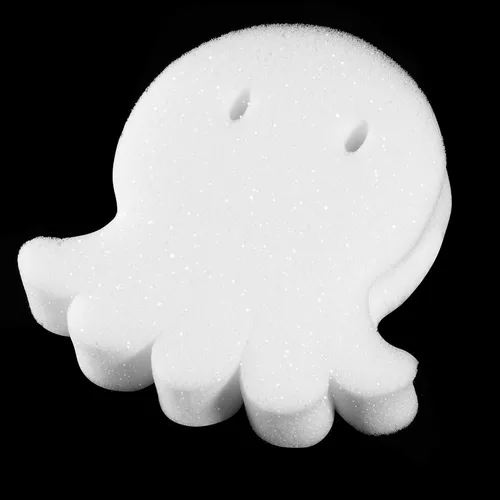 Boao 16 esponjas absorbentes de aceite para bañera de hidromasaje, piscina y spa (pulpo, blanco)